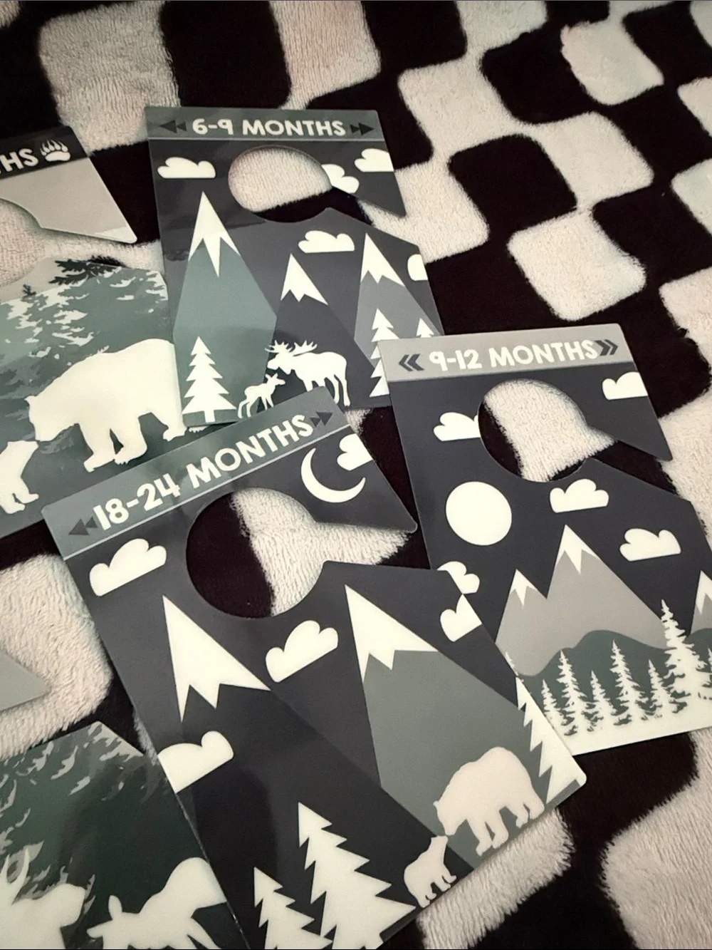 Mountain or Woodland Closet Dividers - Baby Sizes - Navy/Green